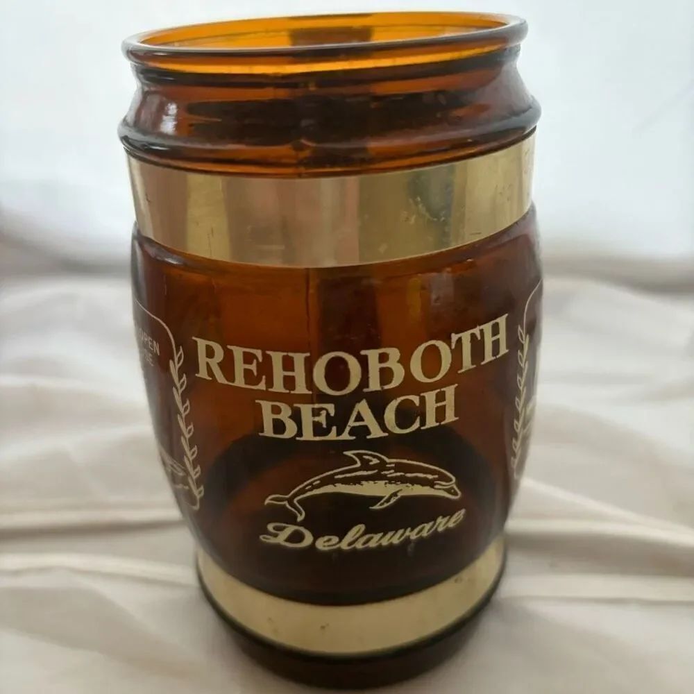Rehoboth Beach Delaware Siesta Ware Brown Mug With Wood Handle
